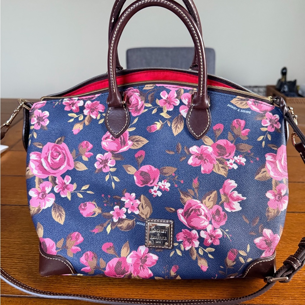 Dooney & Bourke Floral Navy and Pink Bag